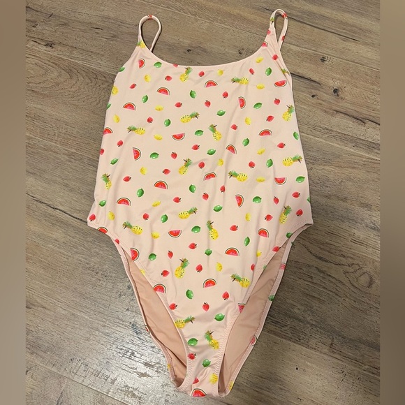 J.Crew Playa Fruit Print Newport super-scoopback one-piece swimsuit - Picture 2 of 7